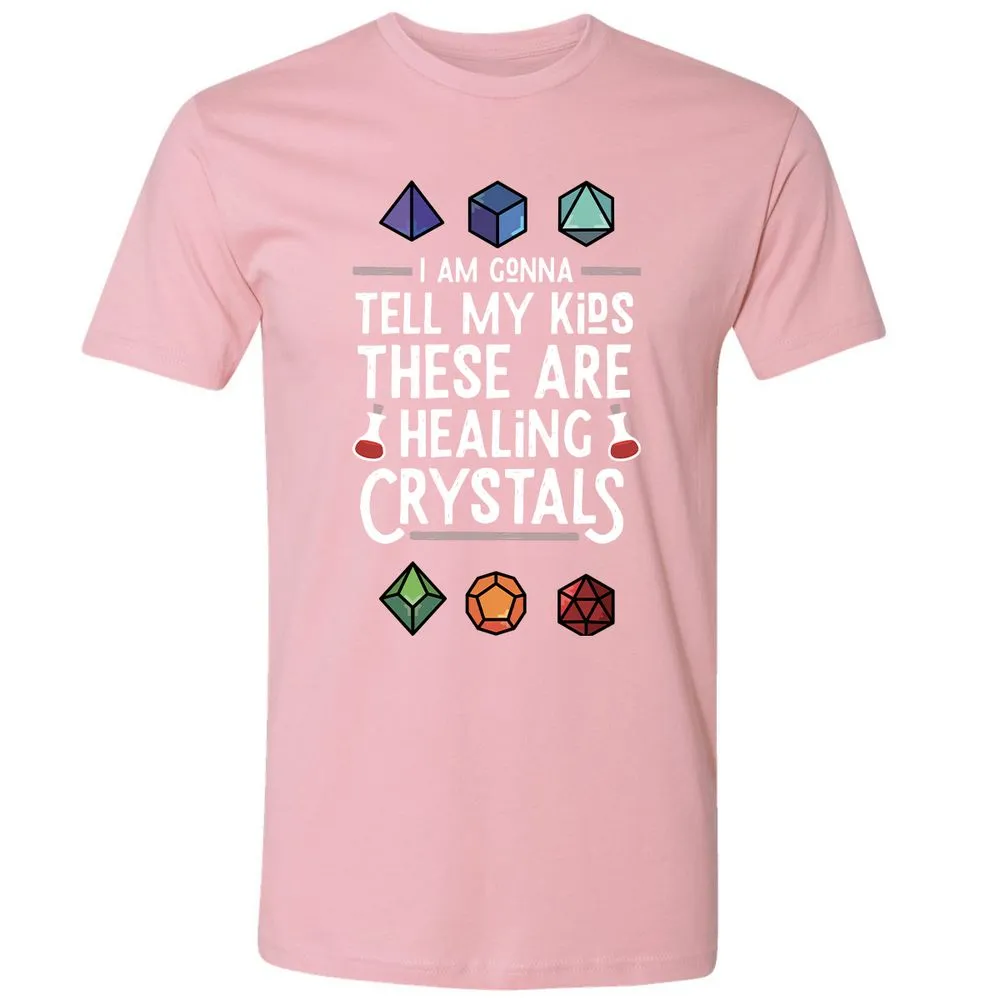 Healing Crystals Premium Unisex T-Shirt - Light Pink - 3