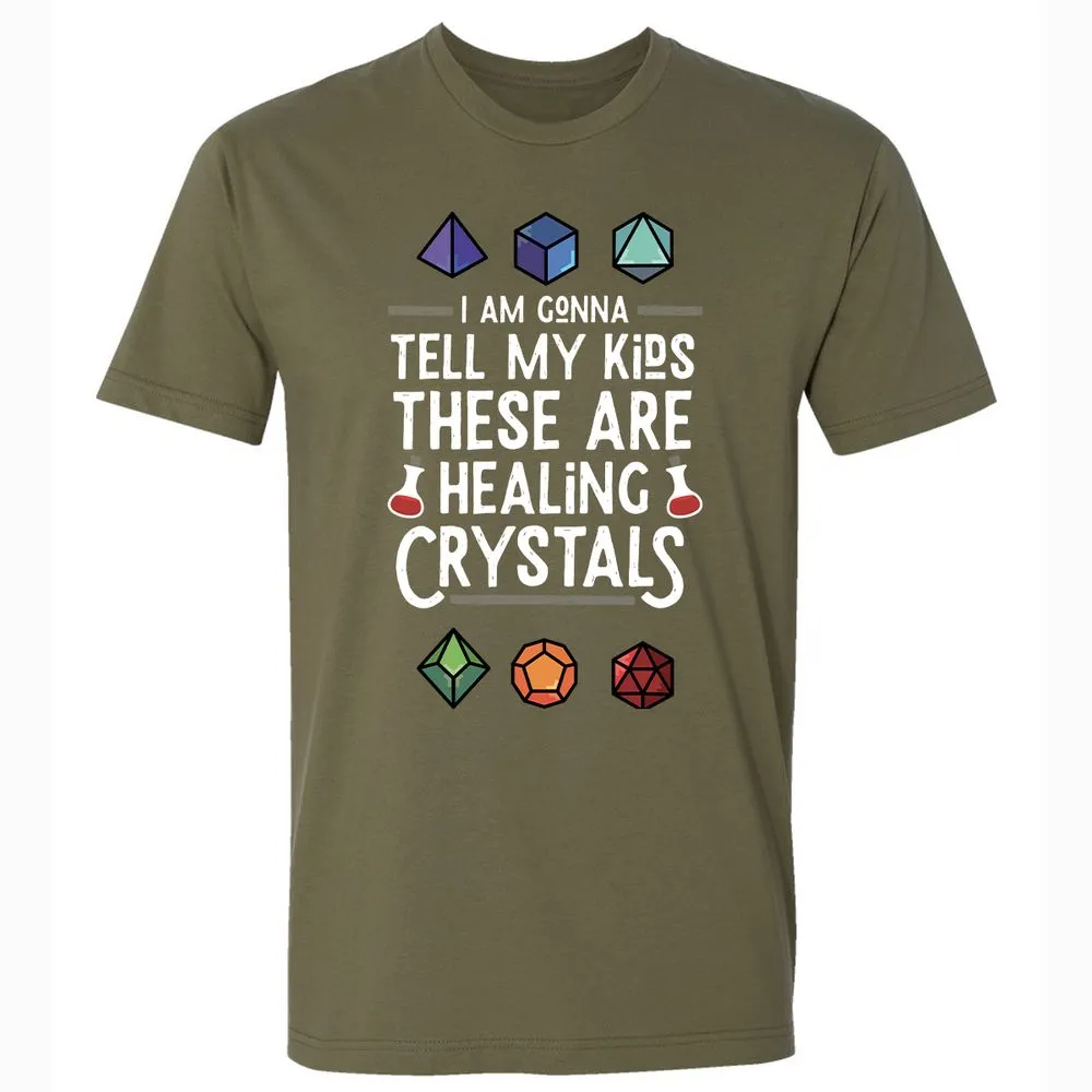 Healing Crystals Premium Unisex T-Shirt - Military Green - 5