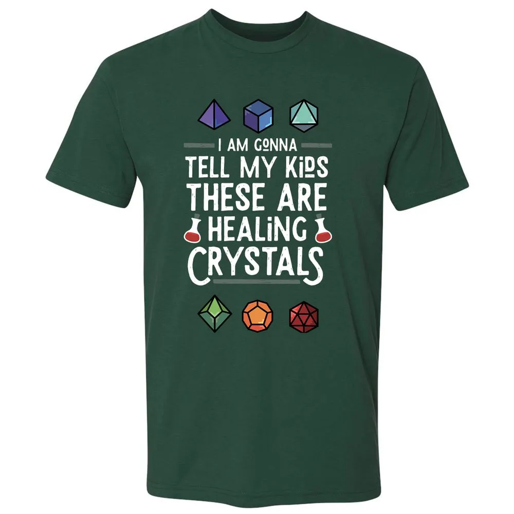 Healing Crystals Premium Unisex T-Shirt - Forest Green - 13