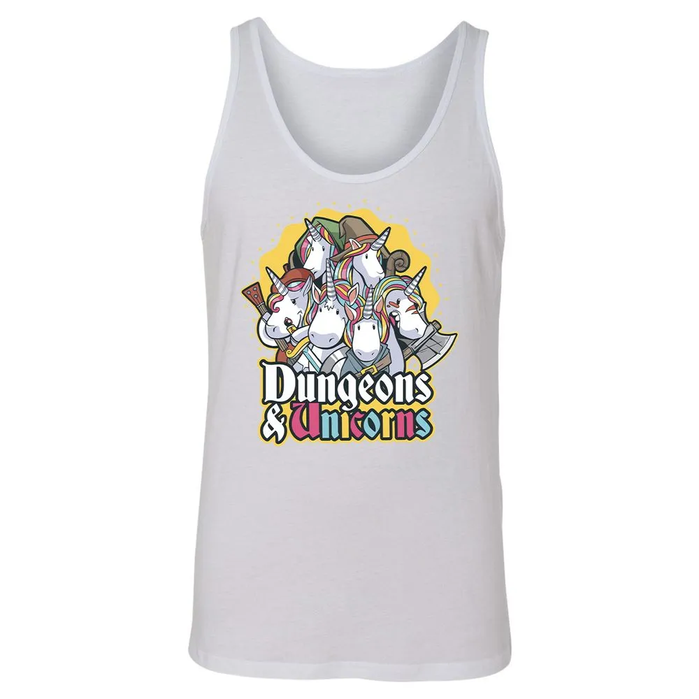 Dungeons And Unicorns Unisex Jersey Tank - White - 14