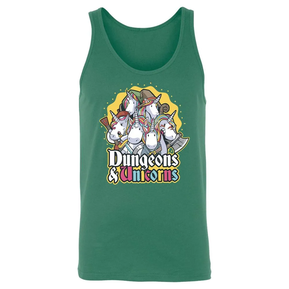 Dungeons And Unicorns Unisex Jersey Tank - Kelly - 9