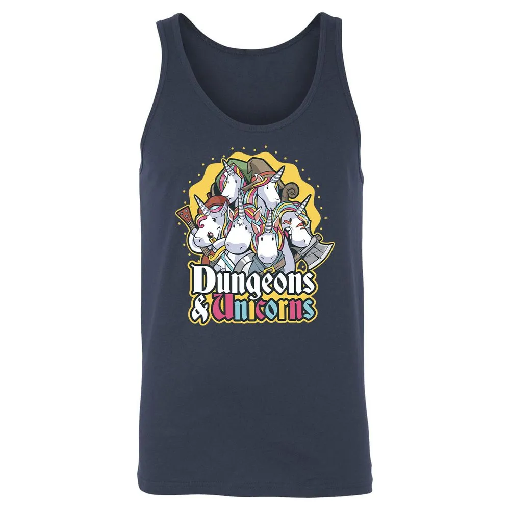 Dungeons And Unicorns Unisex Jersey Tank - Navy - 2