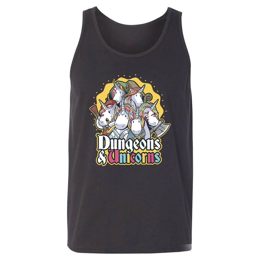Dungeons And Unicorns Unisex Jersey Tank - Dark Grey - 7