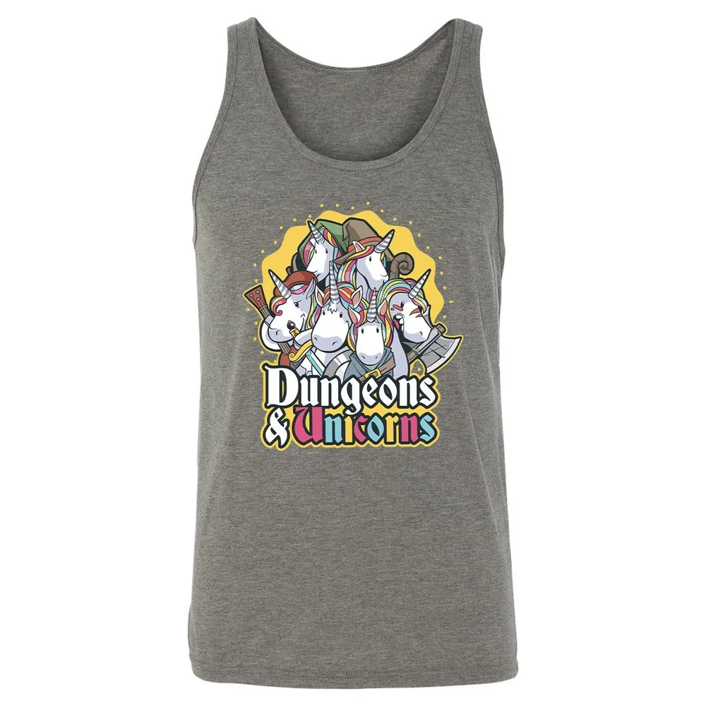 Dungeons And Unicorns Unisex Jersey Tank - Grey Triblend - 8