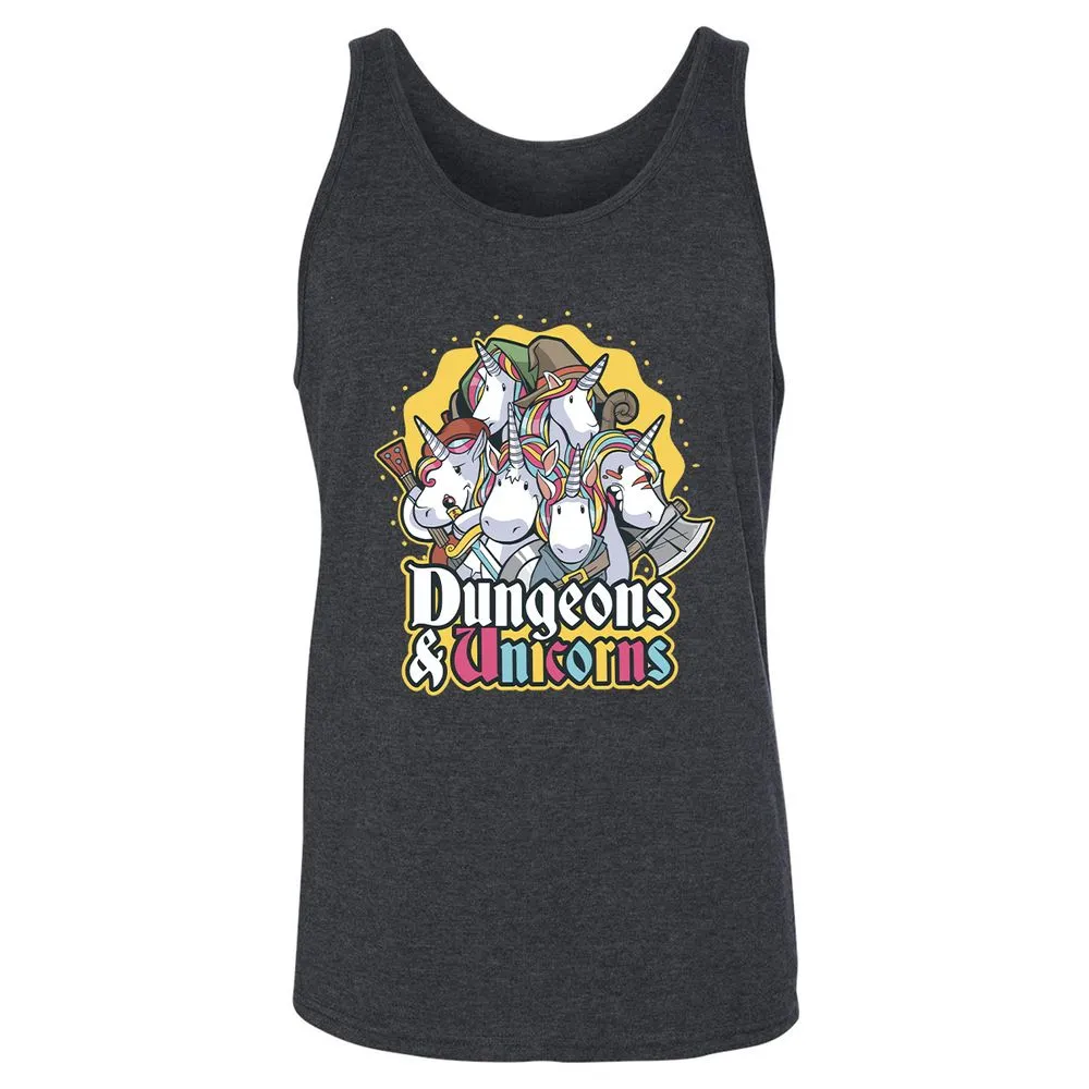 Dungeons And Unicorns Unisex Jersey Tank - Dark Grey Heather - 6
