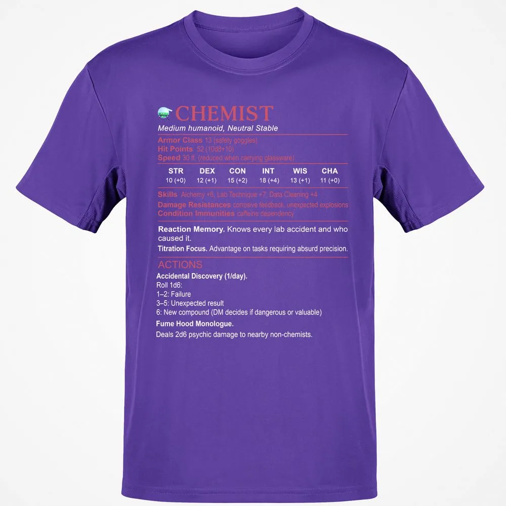 Chemist Stats Classic Unisex T-Shirt - Purple - 9