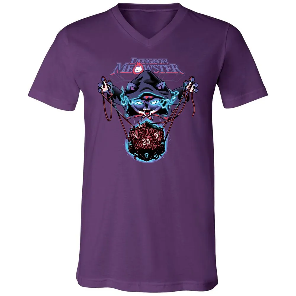 Dungeon Meowster Unisex V-Neck T-Shirt - Team Purple - 9