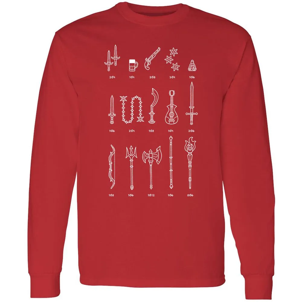 Damage Dealer RPG Long Sleeve T-Shirt - Red - 14