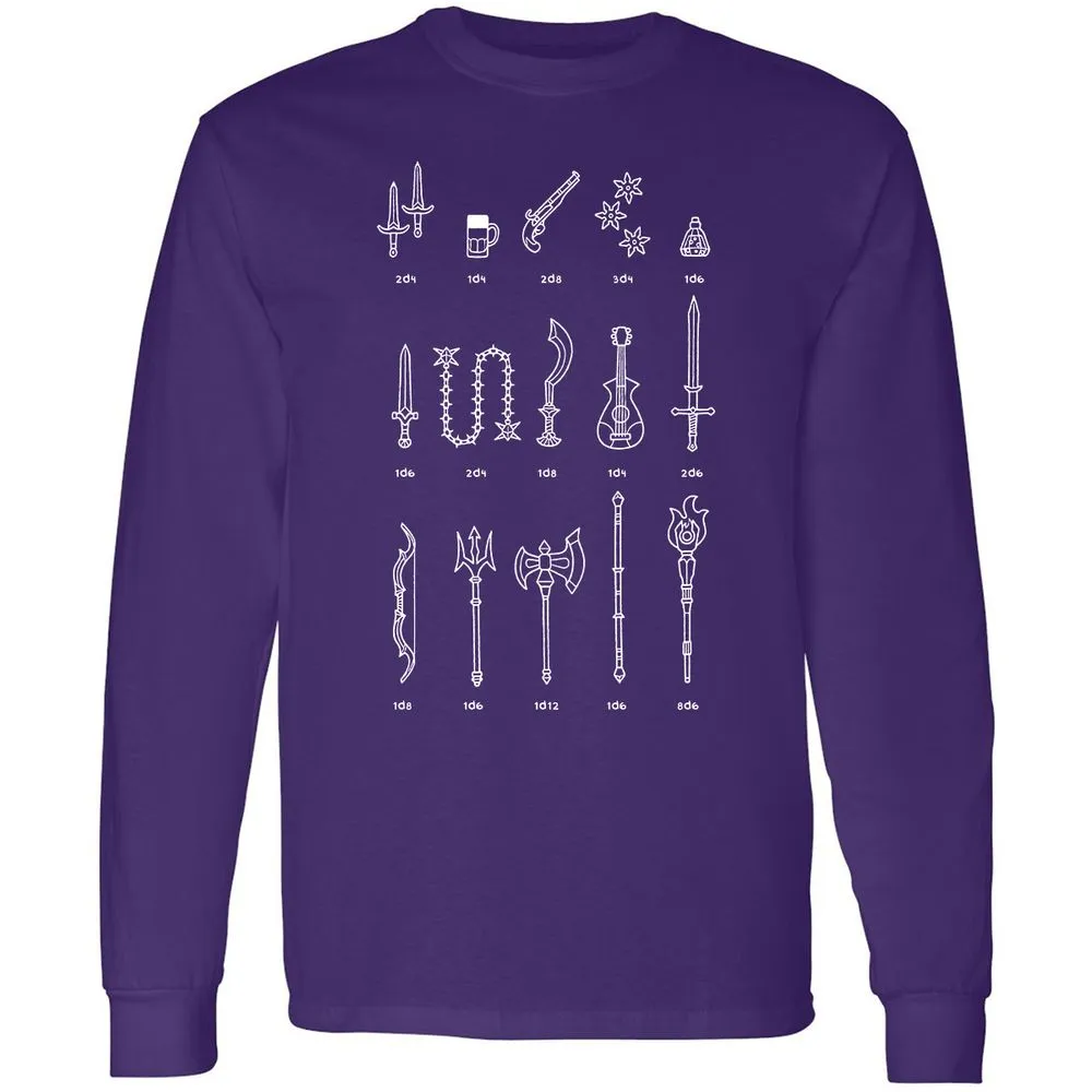 Damage Dealer RPG Long Sleeve T-Shirt - Purple - 13