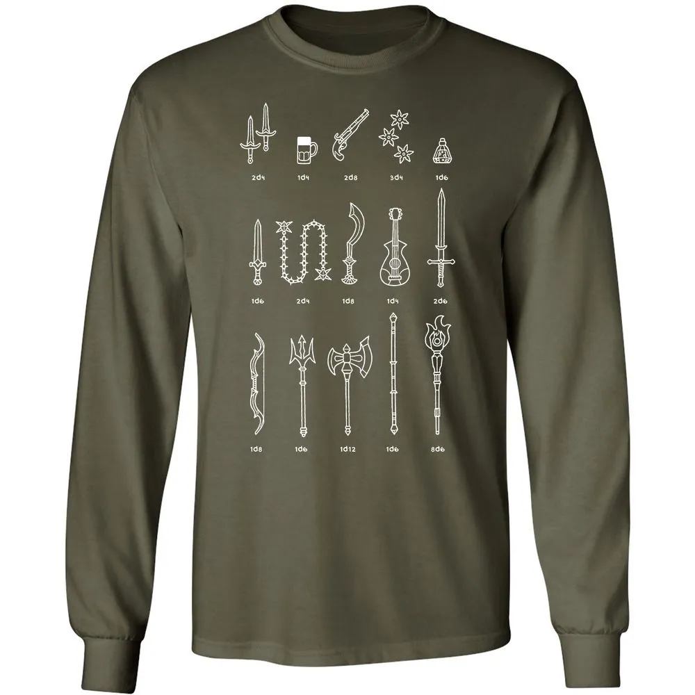 Damage Dealer RPG Long Sleeve T-Shirt - Military Green - 16