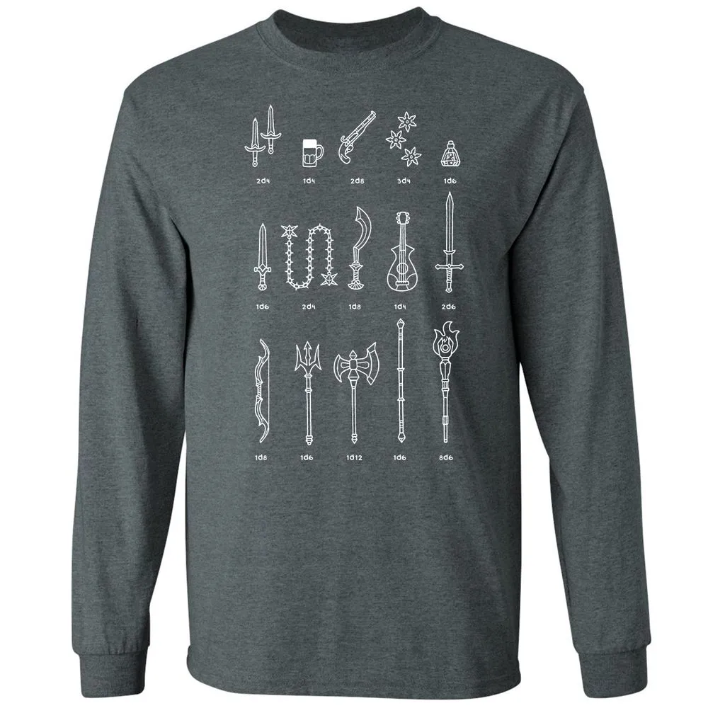 Damage Dealer RPG Long Sleeve T-Shirt - Dark Heather - 15