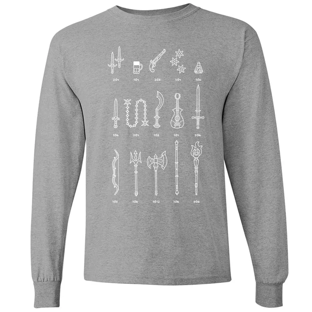 Damage Dealer RPG Long Sleeve T-Shirt - Graphite Heather - 6