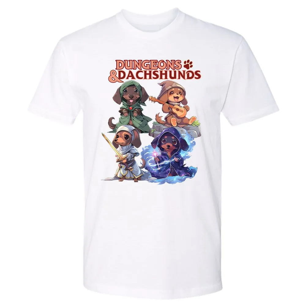 Dungeons & Dachshunds Premium Unisex T-Shirt - White - 4