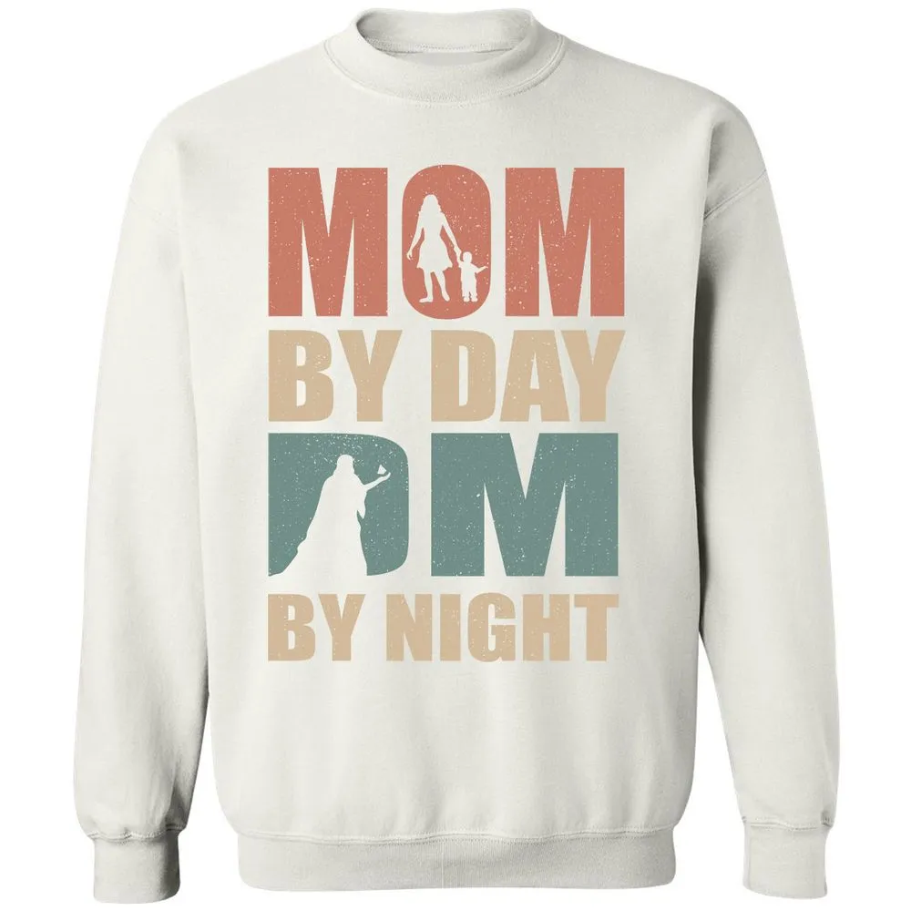 Mom By Day DM By Night Classic Unisex Sweatshirt - White - 12