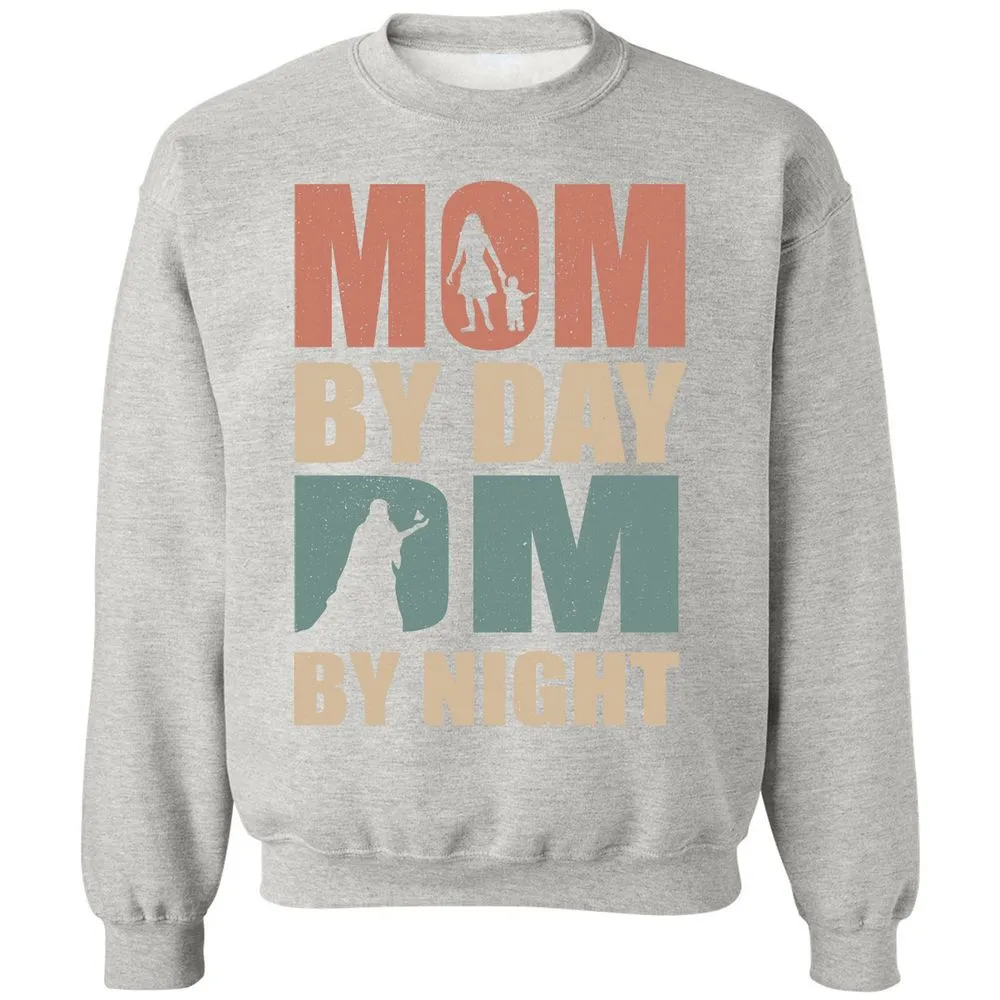 Mom By Day DM By Night Classic Unisex Sweatshirt - Ash - 8