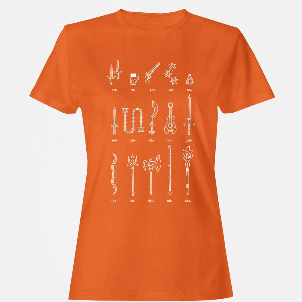 Damage Dealer RPG Women's T-Shirt - Orange - 11