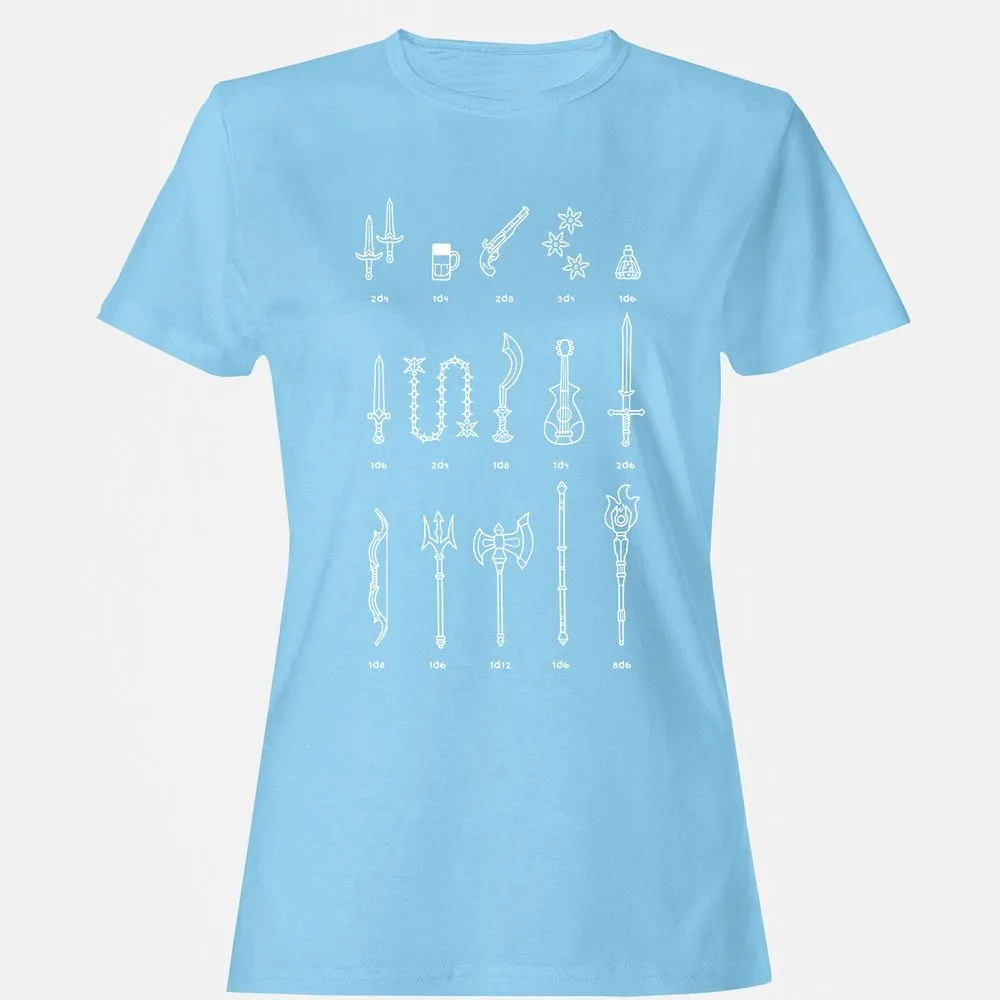Damage Dealer RPG Women's T-Shirt - Light Blue - 8