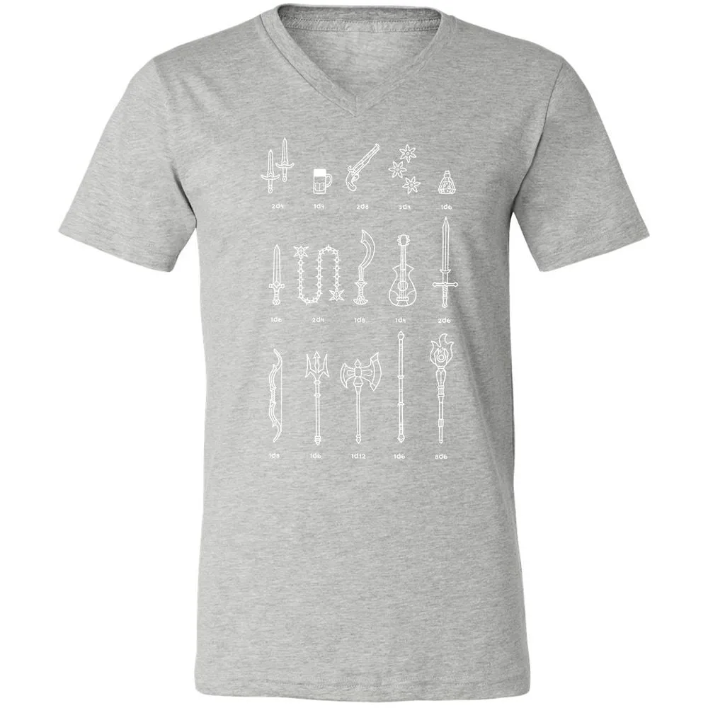 Damage Dealer RPG Unisex V-Neck T-Shirt - Athletic Heather - 7