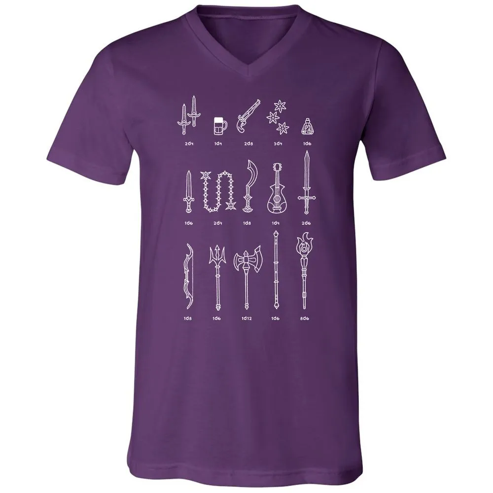 Damage Dealer RPG Unisex V-Neck T-Shirt - Team Purple - 9