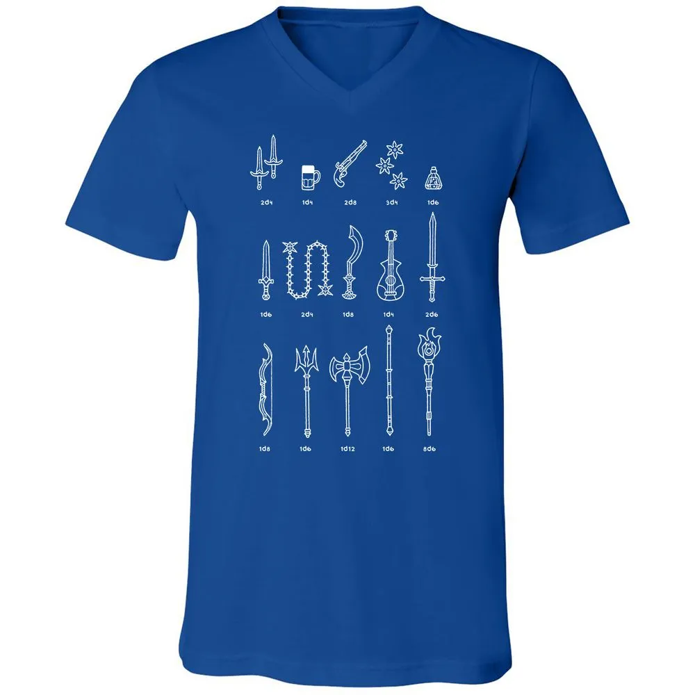 Damage Dealer RPG Unisex V-Neck T-Shirt - True Royal - 4