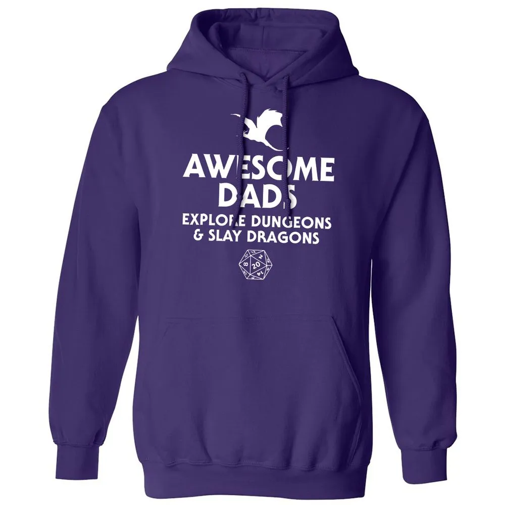 Awesome Dads Slay Dragons Classic Unisex Hoodie - Purple - 6