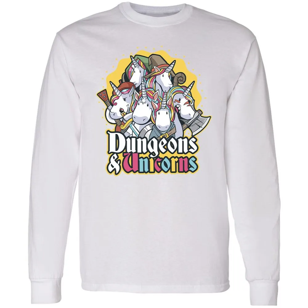 Dungeons And Unicorns Long Sleeve T-Shirt - White - 5