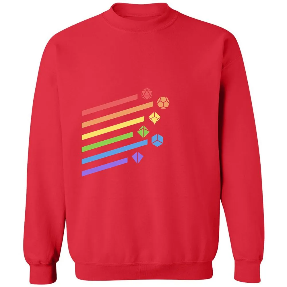 Rainbow Dice Set Classic Unisex Sweatshirt - Red - 5