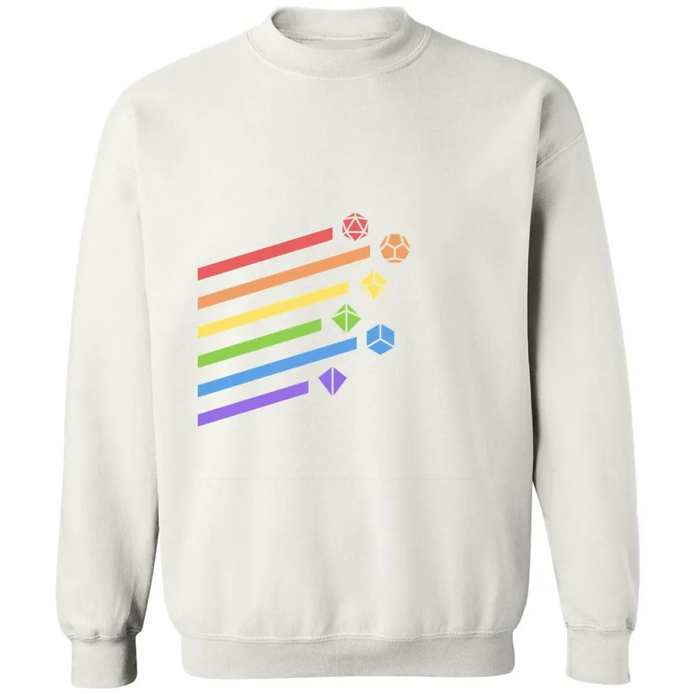 Rainbow Dice Set Classic Unisex Sweatshirt - White - 12
