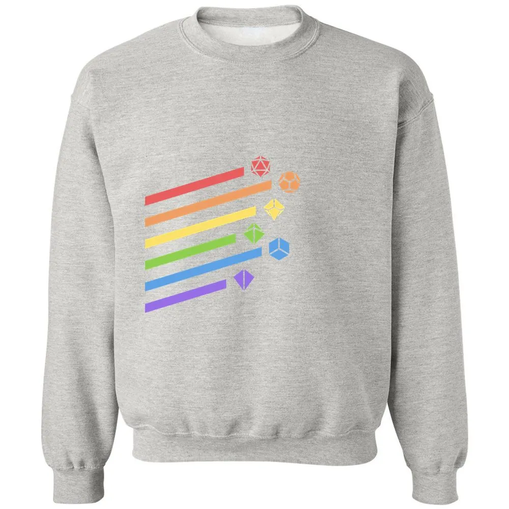 Rainbow Dice Set Classic Unisex Sweatshirt - Ash - 8