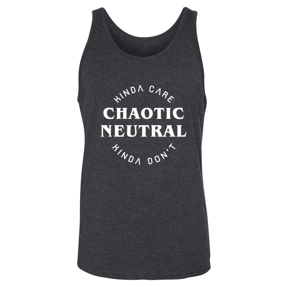 Chaotic Neutral Unisex Jersey Tank - Dark Grey Heather - 6