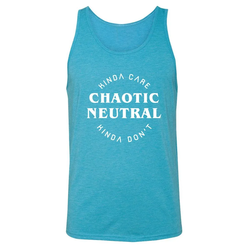 Chaotic Neutral Unisex Jersey Tank - Aqua Triblend - 3
