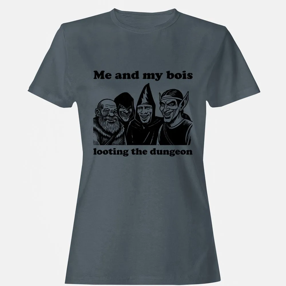 Me and my bois looting the dungeon Women's T-Shirt - Charcoal - 3