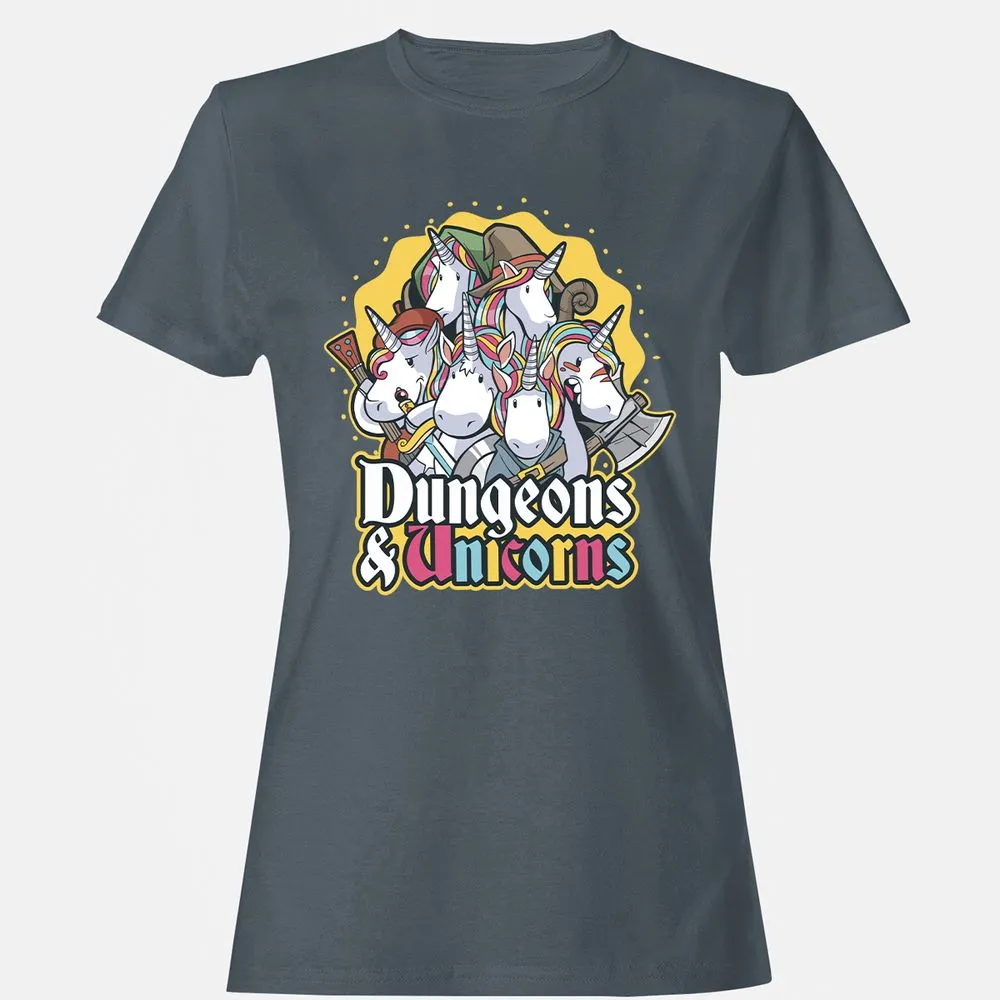 Dungeons And Unicorns Women's T-Shirt - Charcoal - 3