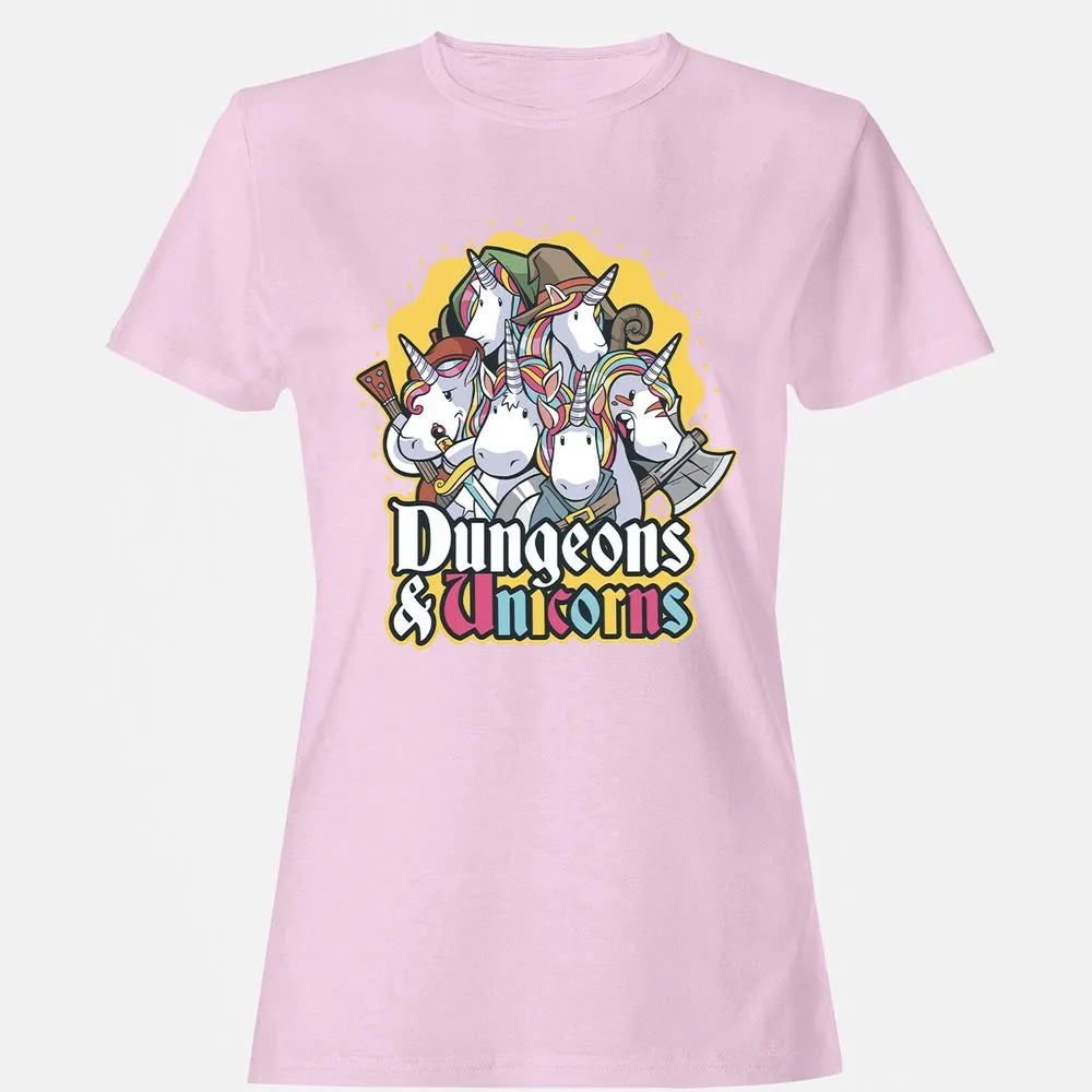 Dungeons And Unicorns Women's T-Shirt - Light Pink - 9
