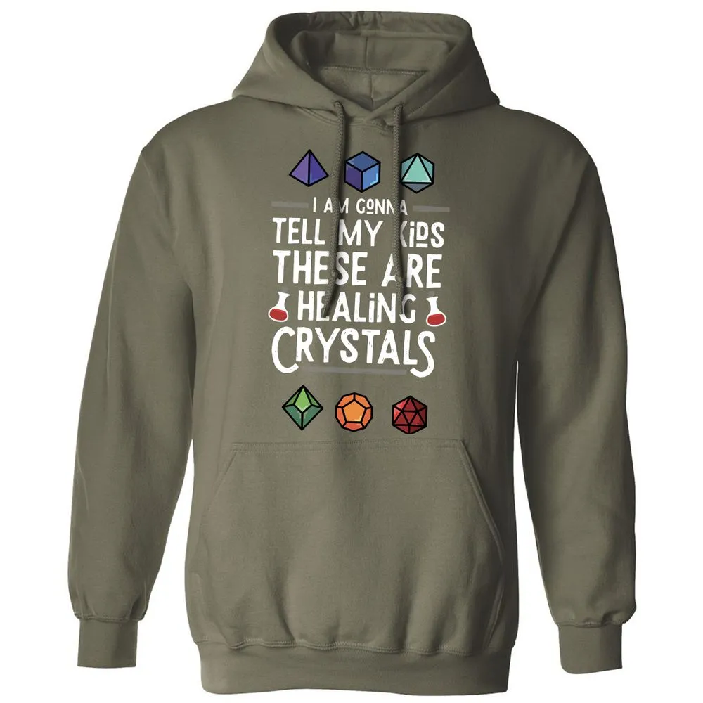 Healing Crystals Classic Unisex Hoodie - Military Green - 4