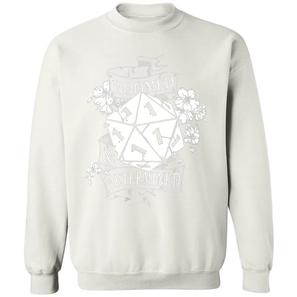 Doomed Determined Classic Unisex Sweatshirt - White - 12