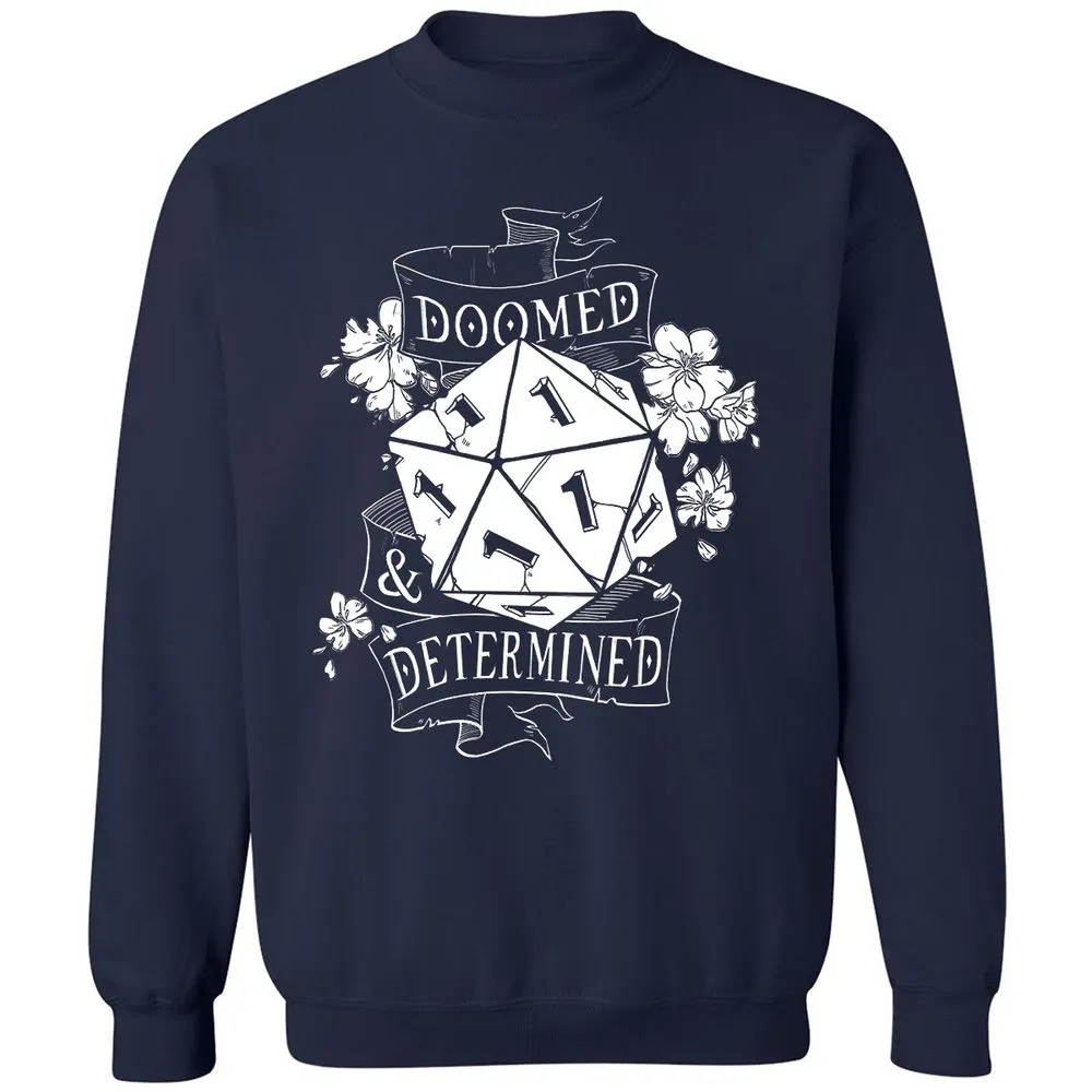 Doomed Determined Classic Unisex Sweatshirt - Navy - 2