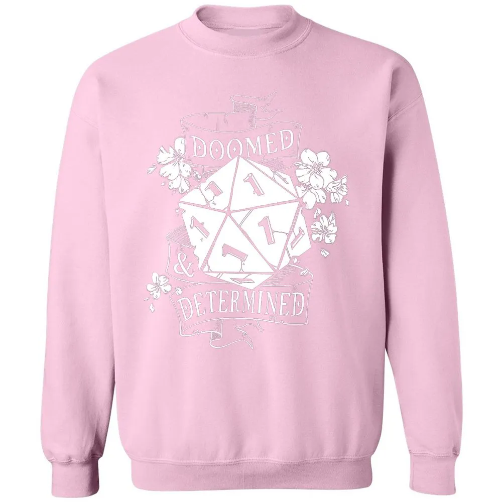 Doomed Determined Classic Unisex Sweatshirt - Light Pink - 3