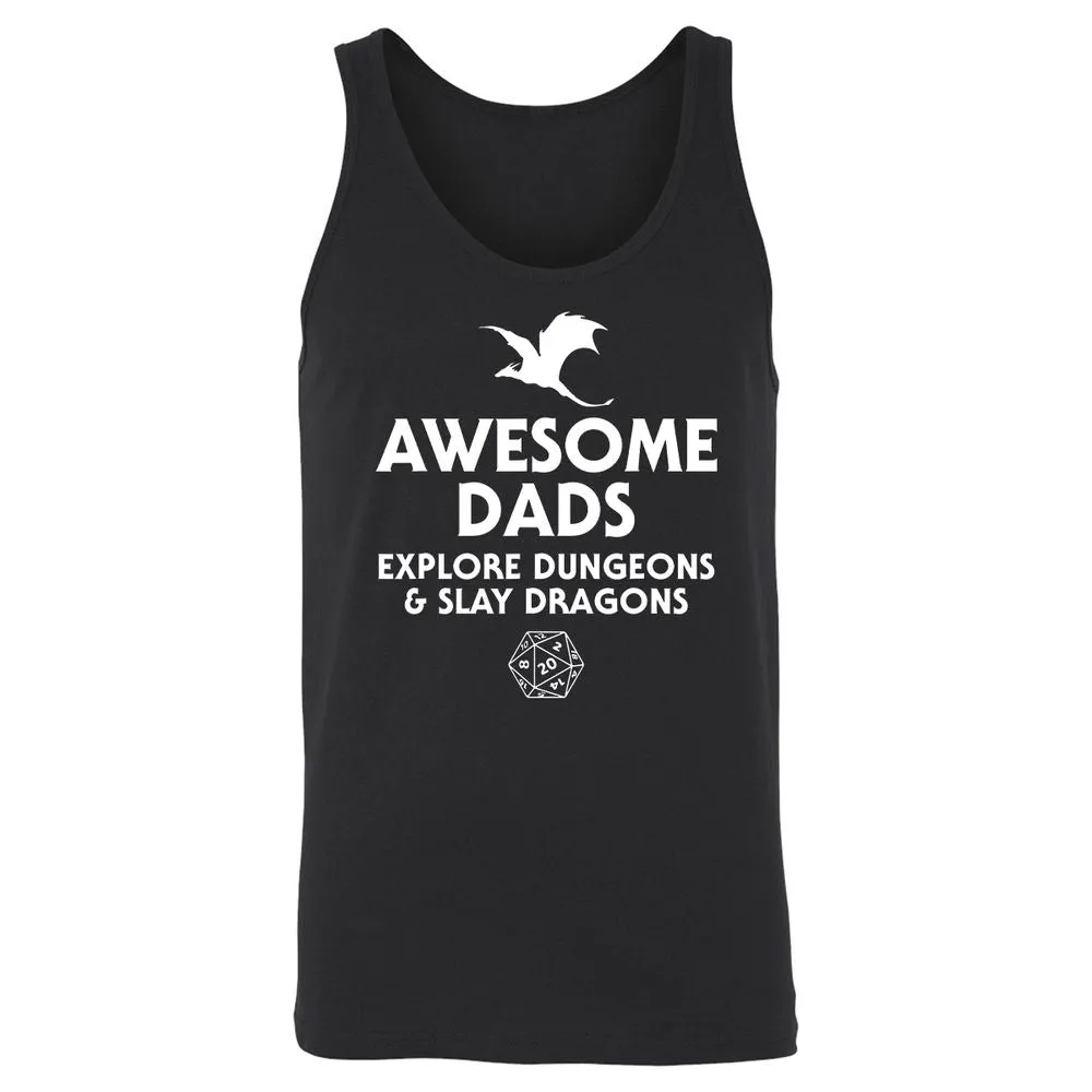 Awesome Dads Slay Dragons Unisex Jersey Tank - Black - 1