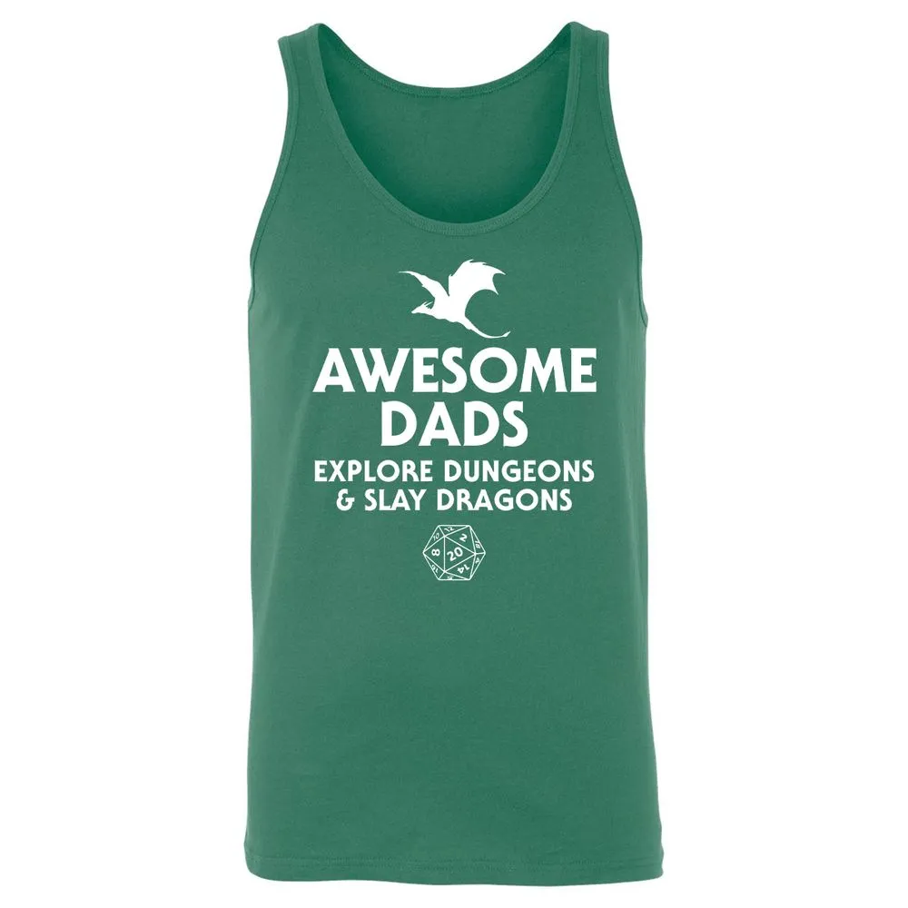 Awesome Dads Slay Dragons Unisex Jersey Tank - Kelly - 9