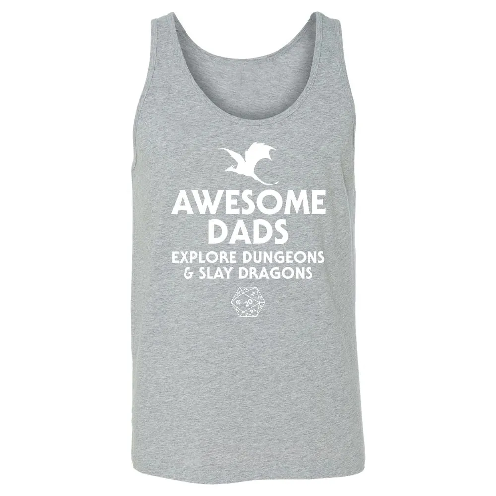Awesome Dads Slay Dragons Unisex Jersey Tank - Athletic Heather - 4