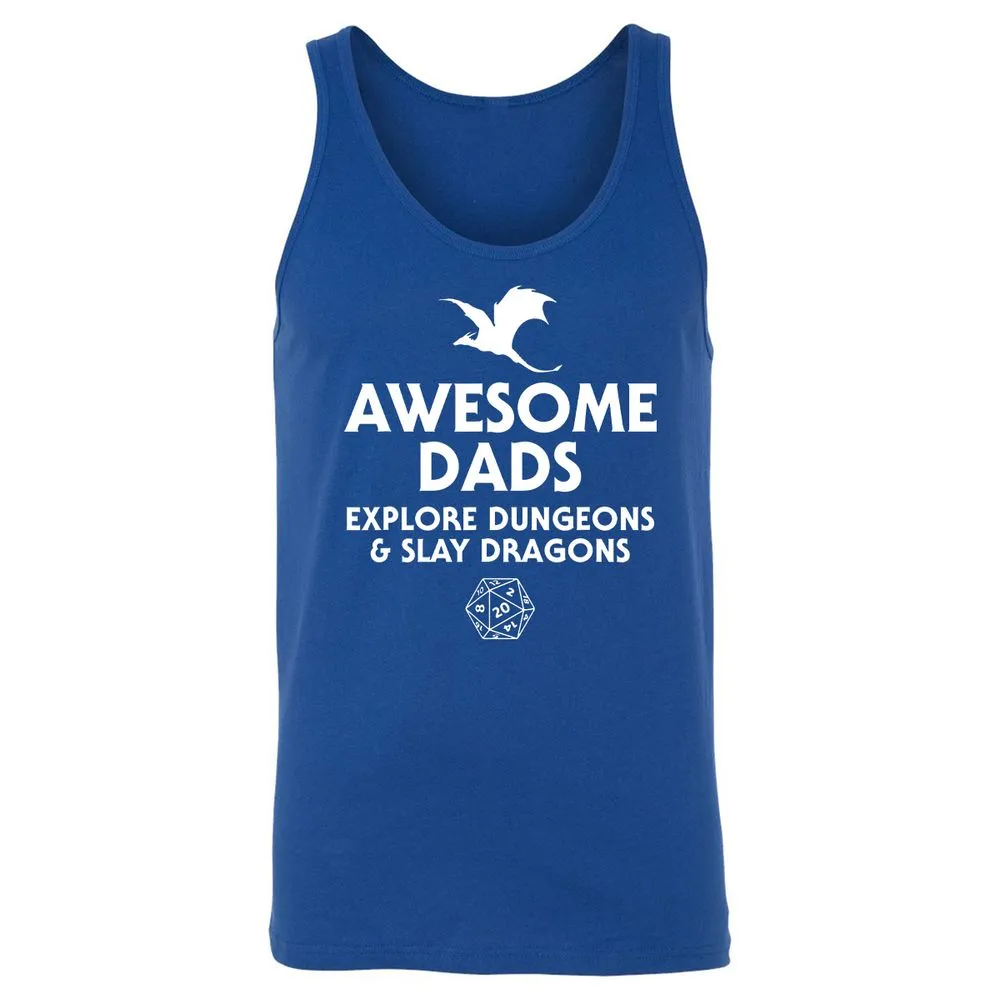 Awesome Dads Slay Dragons Unisex Jersey Tank - True Royal - 13