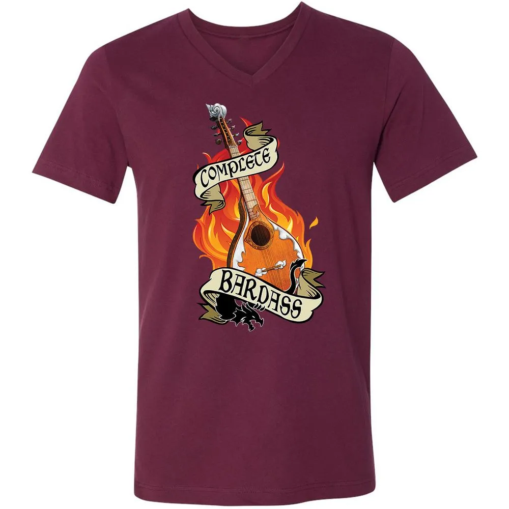 Complete Bardass Unisex V-Neck T-Shirt - Maroon - 6