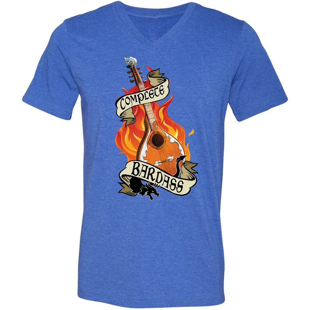 Complete Bardass Unisex V-Neck T-Shirt - Heather True Royal - 14