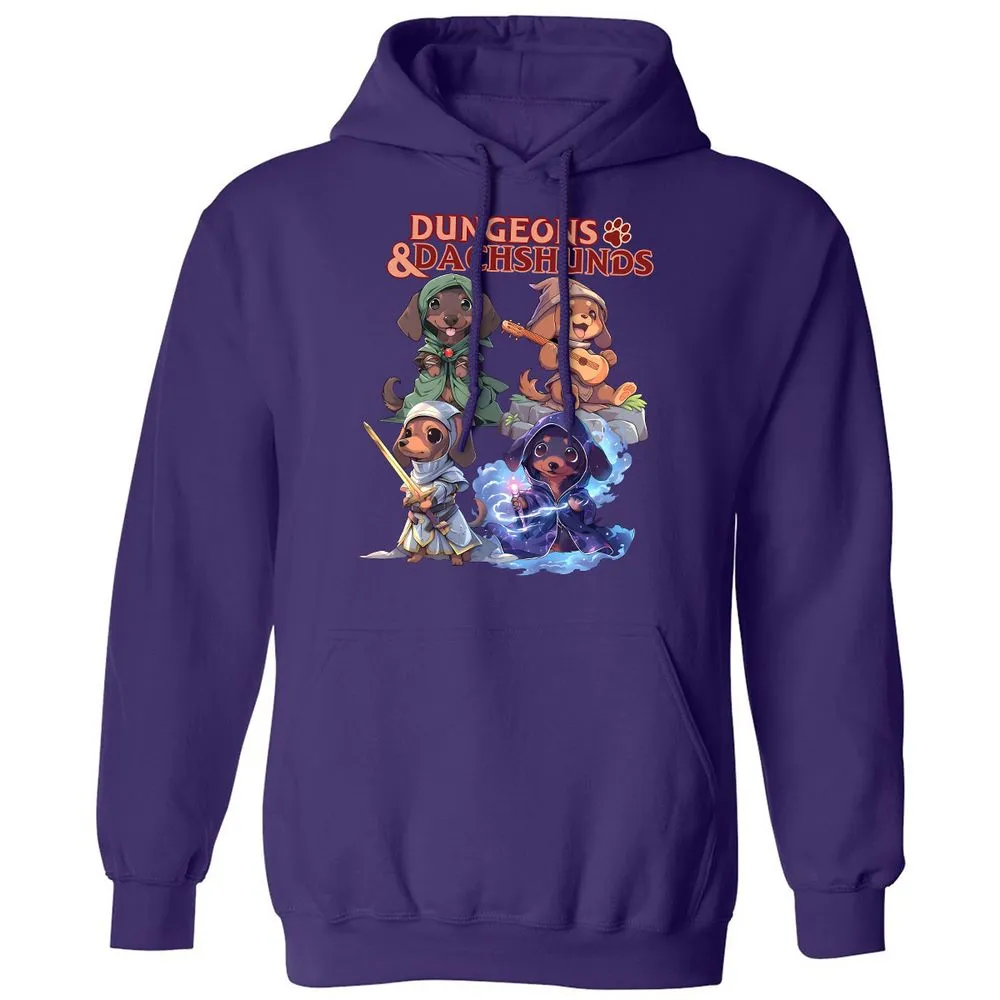 Dungeons & Dachshunds Classic Unisex Hoodie - Purple - 6