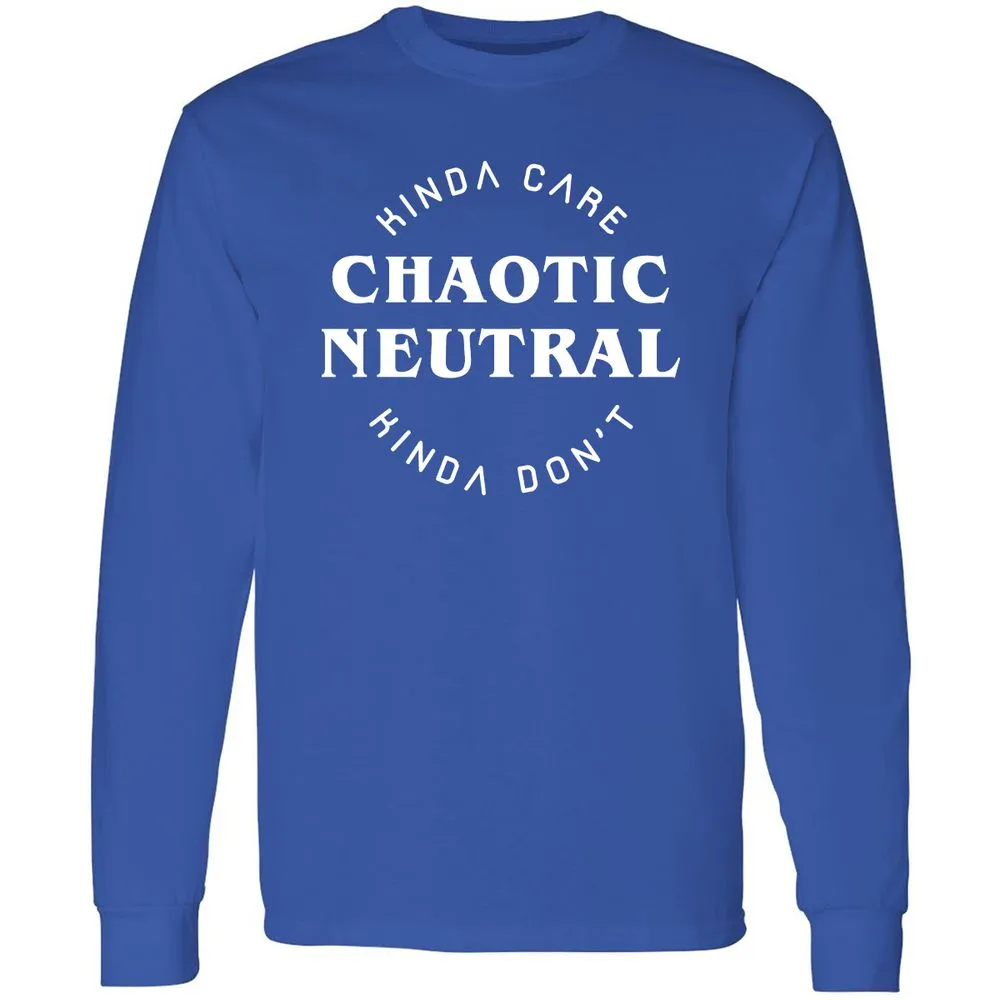 Chaotic Neutral Long Sleeve T-Shirt - Royal - 8