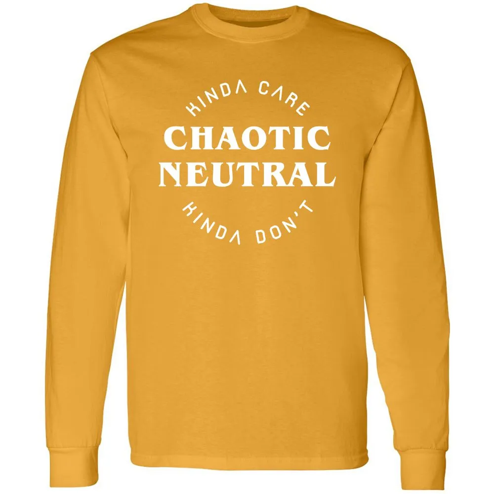 Chaotic Neutral Long Sleeve T-Shirt - Gold - 9