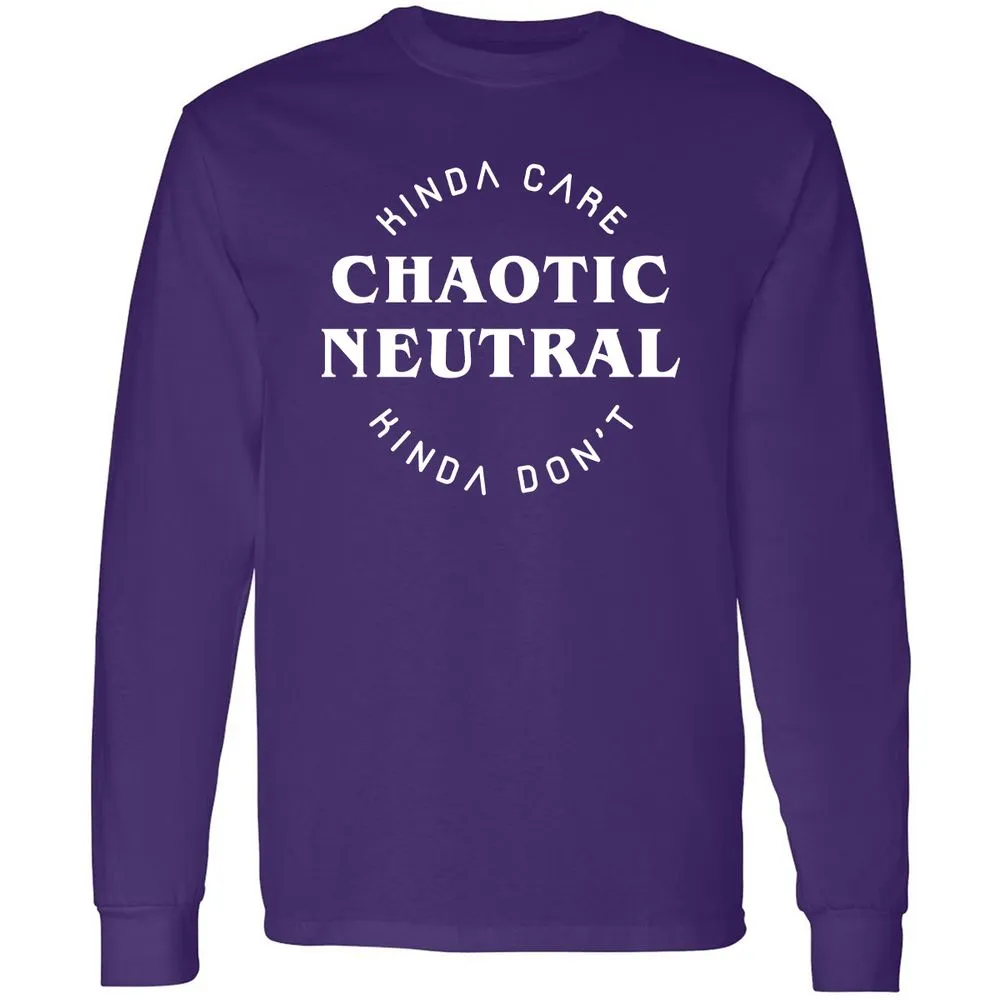 Chaotic Neutral Long Sleeve T-Shirt - Purple - 13