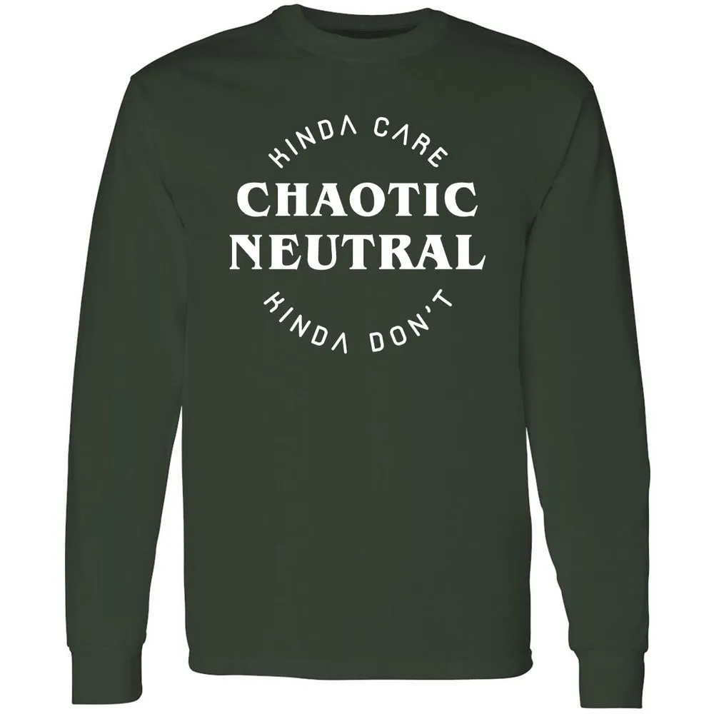 Chaotic Neutral Long Sleeve T-Shirt - Forest Green - 4