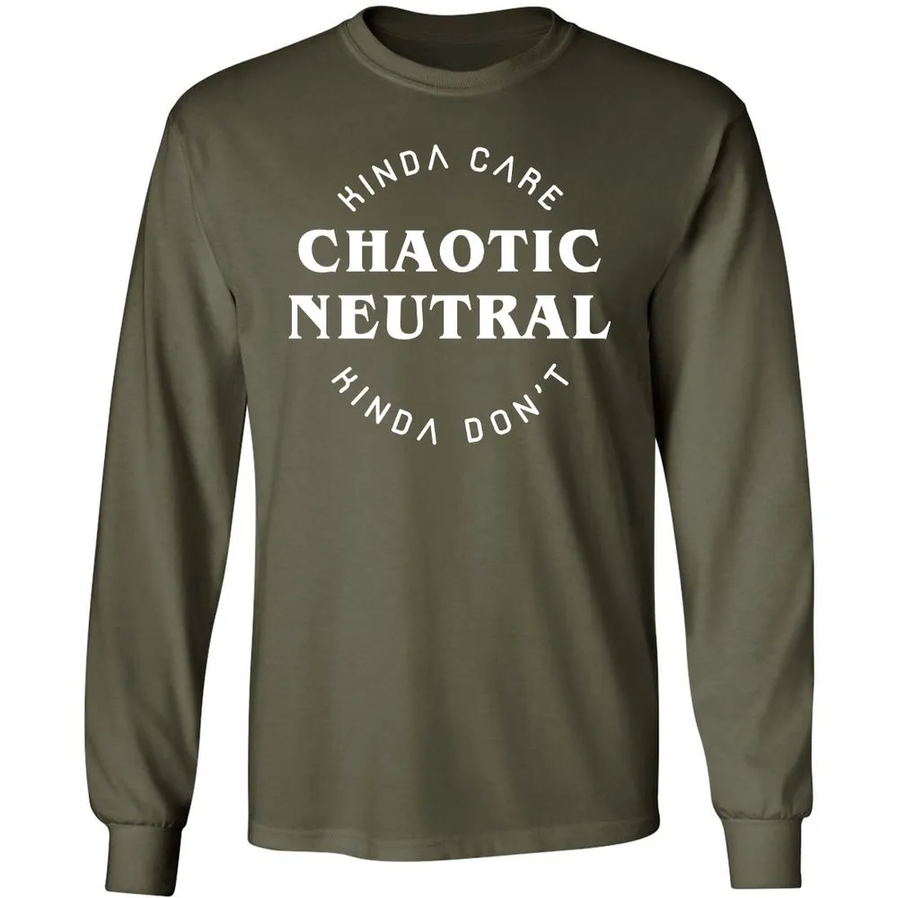 Chaotic Neutral Long Sleeve T-Shirt - Military Green - 16